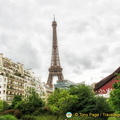 View of the Eiffel Tower from the Quai Branly Museum